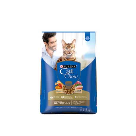 Purina Cat chow atún, pollo y queso  7.5kg